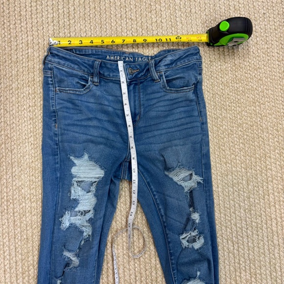American Eagle Sz 10 Short Jeggings Bundle(2) Distressed Next Level Stretch - Picture 10 of 16